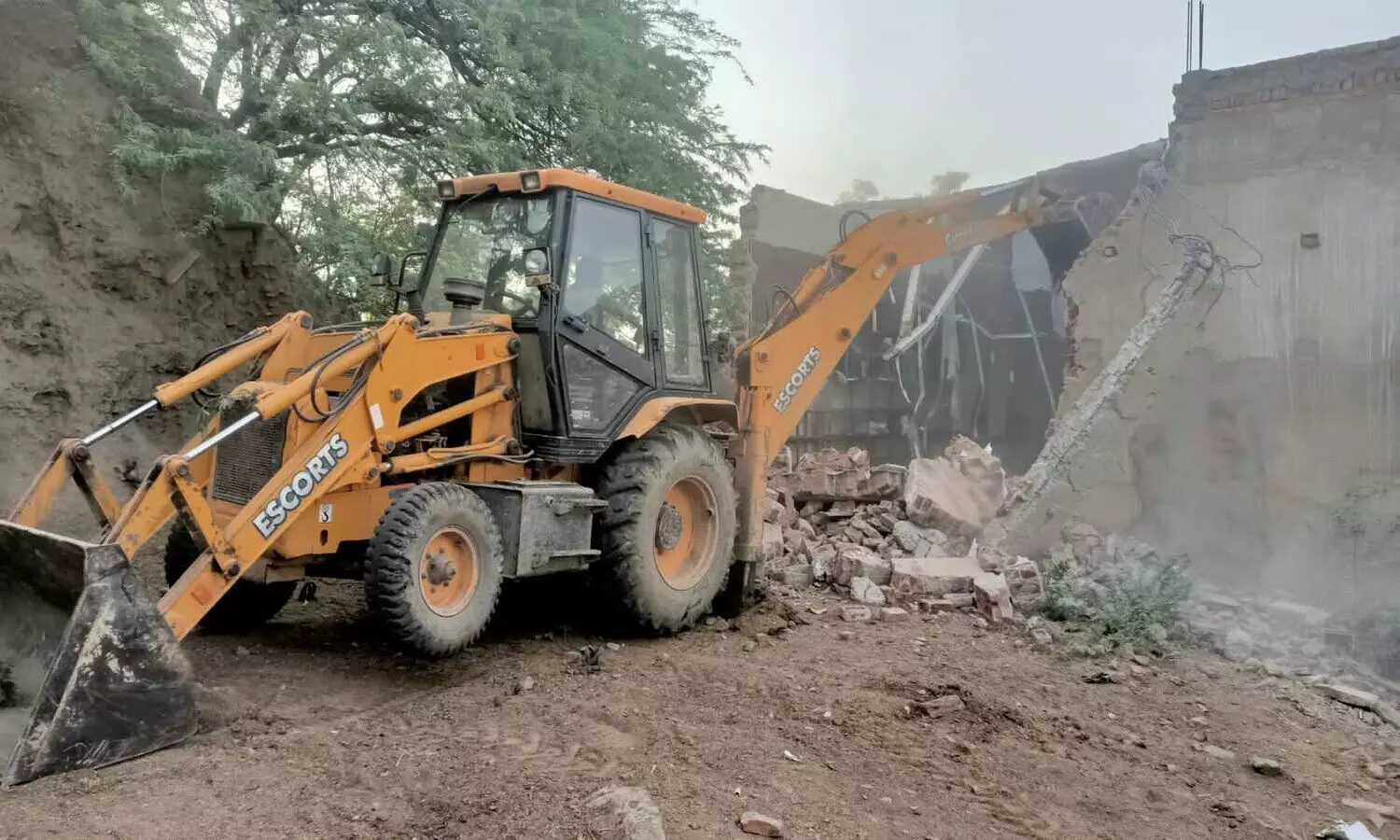 demolished Dargah land