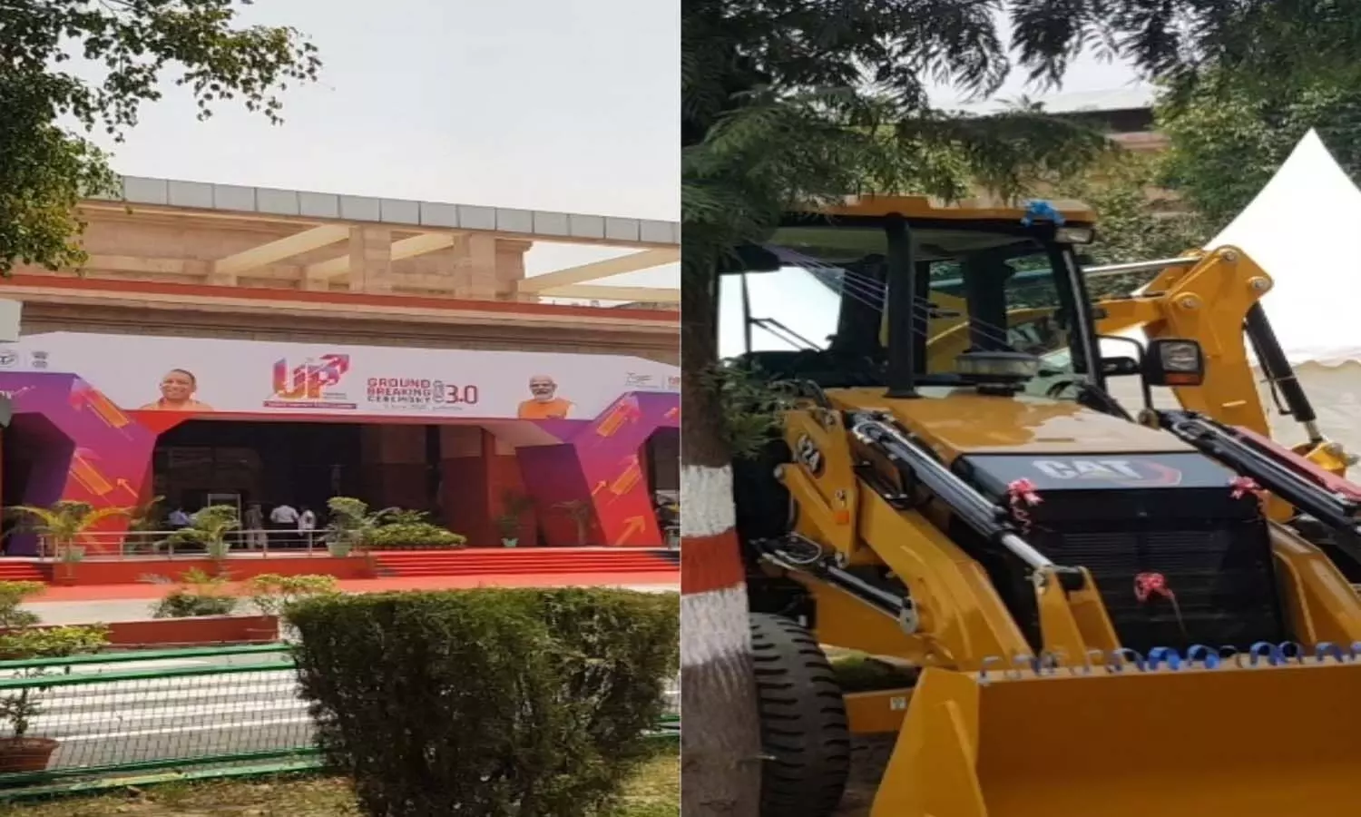 Babas bulldozer boomed in ground breaking ceremony in Lucknow, became the center of attraction