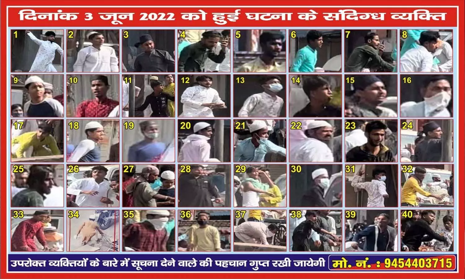 Kanpur Violence Case: Police issued posters of 40 miscreants, 38 arrested so far