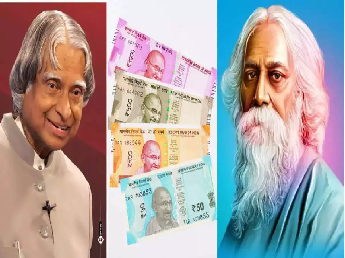 images on banknotes photos of rabindranath tagore and APJ abdul kalam may soon appear on notes