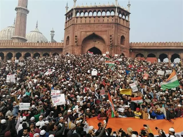 protest outside delhi Jama Masjid after friday prayer action should be taken against nupur sharma