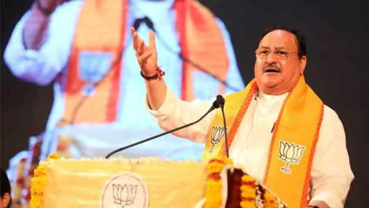 jp nadda in gorakhpur he said poverty rate reduced by 12 percent in india under pm modi leadership