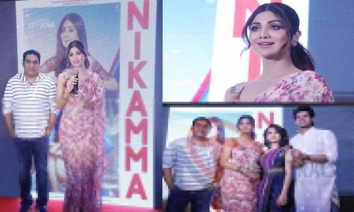 Starcast of film Nikamma reaches Lucknow with actress Shilpa Shetty