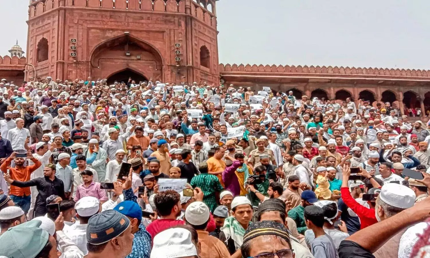 Jama masjid protest