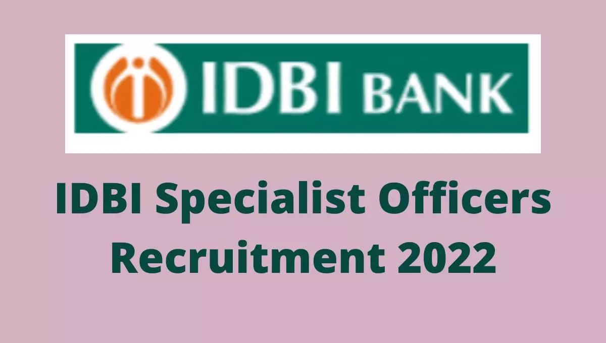 idbi so recruitment 2022 apply online for specialist officer posts sarkari naukri bank jobs
