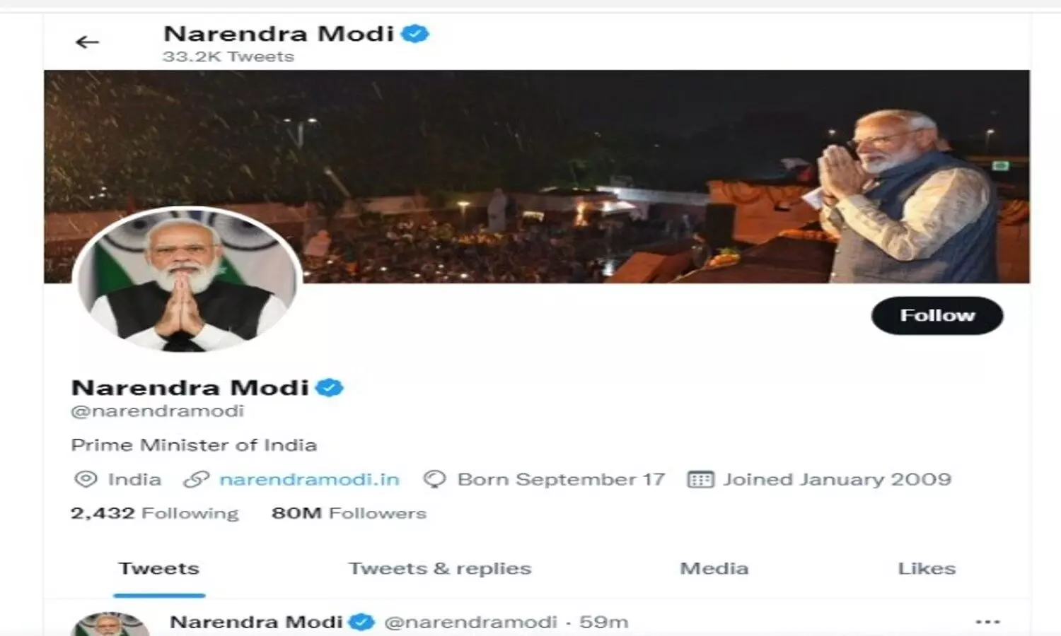 PM Modi On Twitter