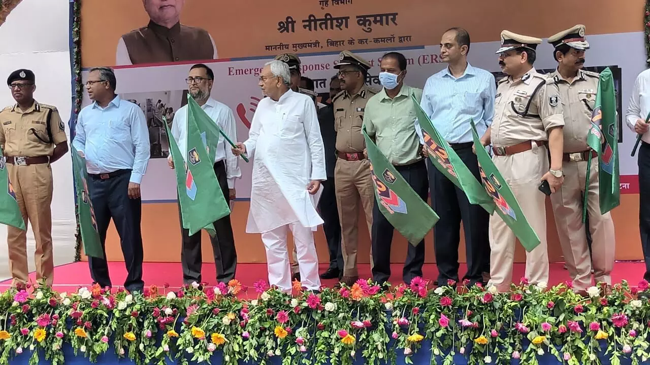 bihar cm nitish kumar launched dial 112 for emergency help of police fire and health services