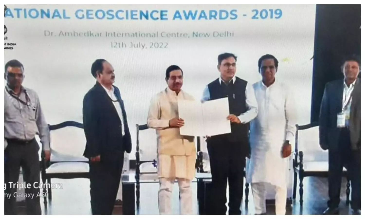 Prof Dhruv Singh awarded in Delhi
