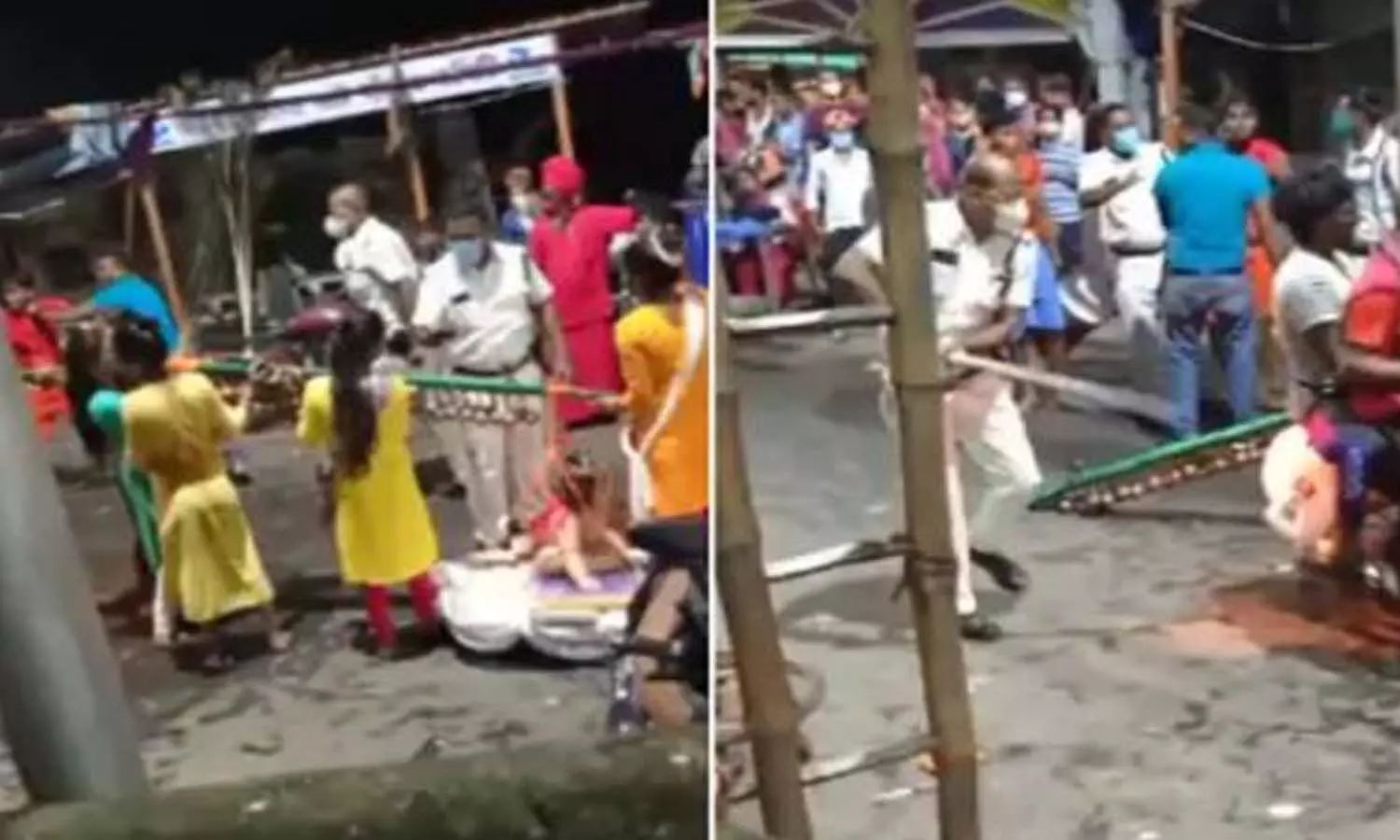 Police lashed sticks on Kanwar pilgrims in West Bengal? Video going viral!
