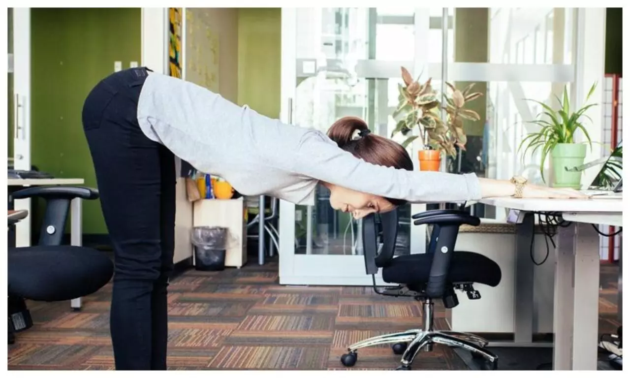 10 such yoga asanas that you can do even sitting at the office desk  lifestyle news in hindi | Yoga Benefits: ऐसे 10 योग आसन जो आप ऑफिस के डेस्क  पर भी