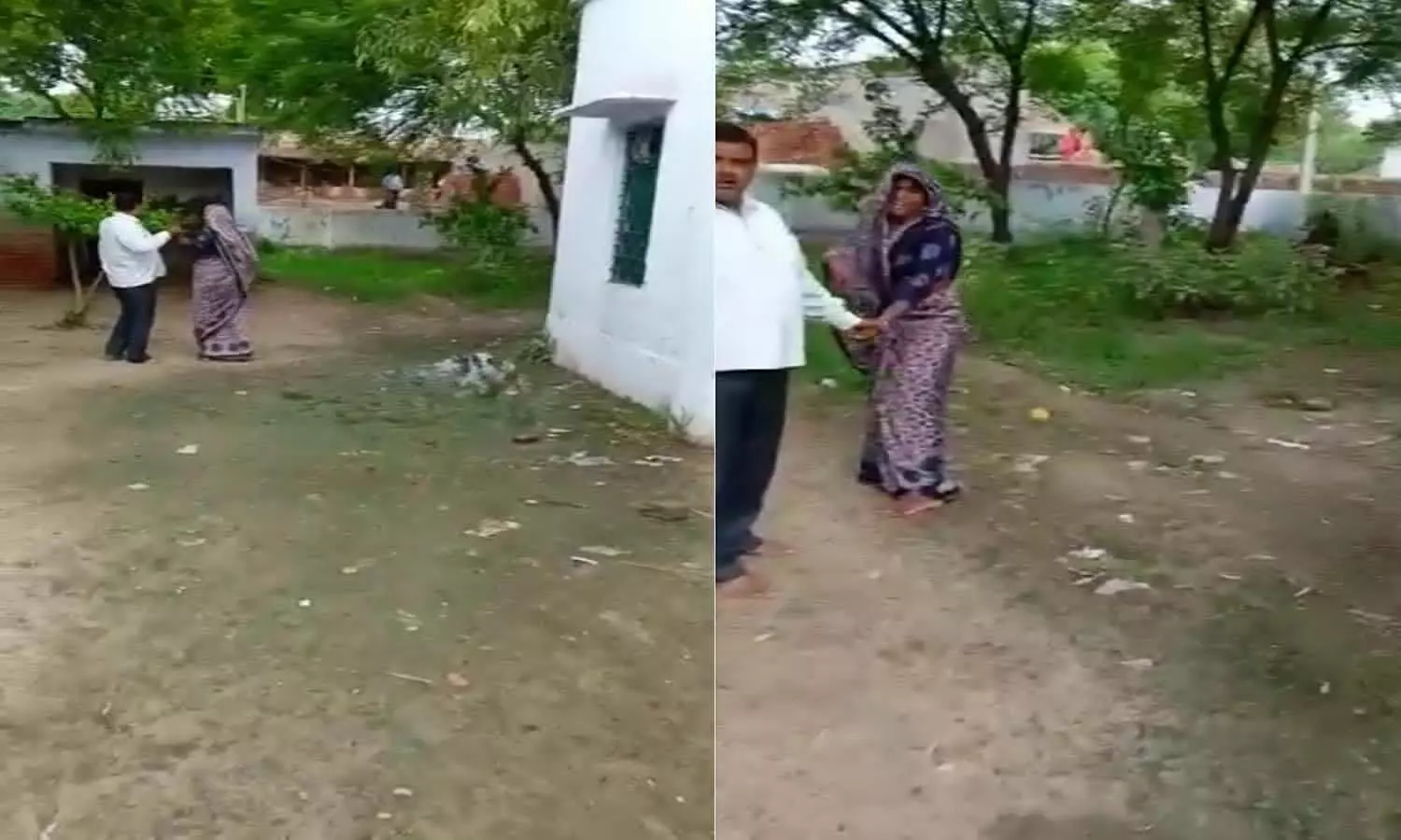 In Kannauj, the young man of the school village reached the school to fill the form, the victim complained about the scuffle