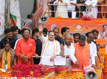 bjp president jp nadda roadshow in patna bjp national executive meeting begins today