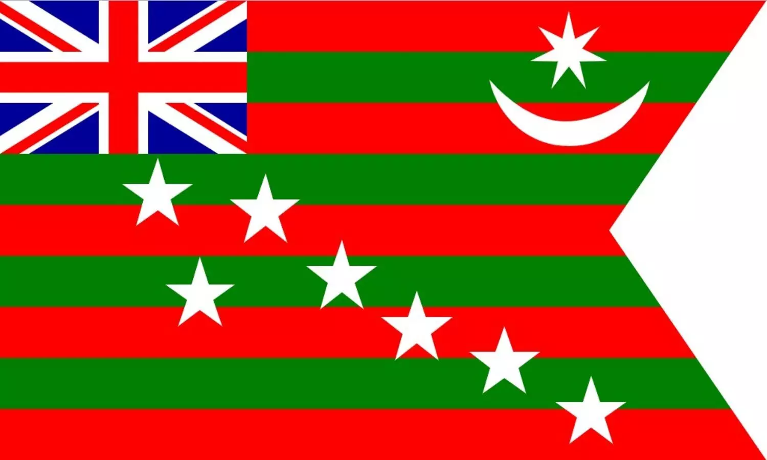 Flag with five red and five green horizontal stripes (Photo: Social Media )