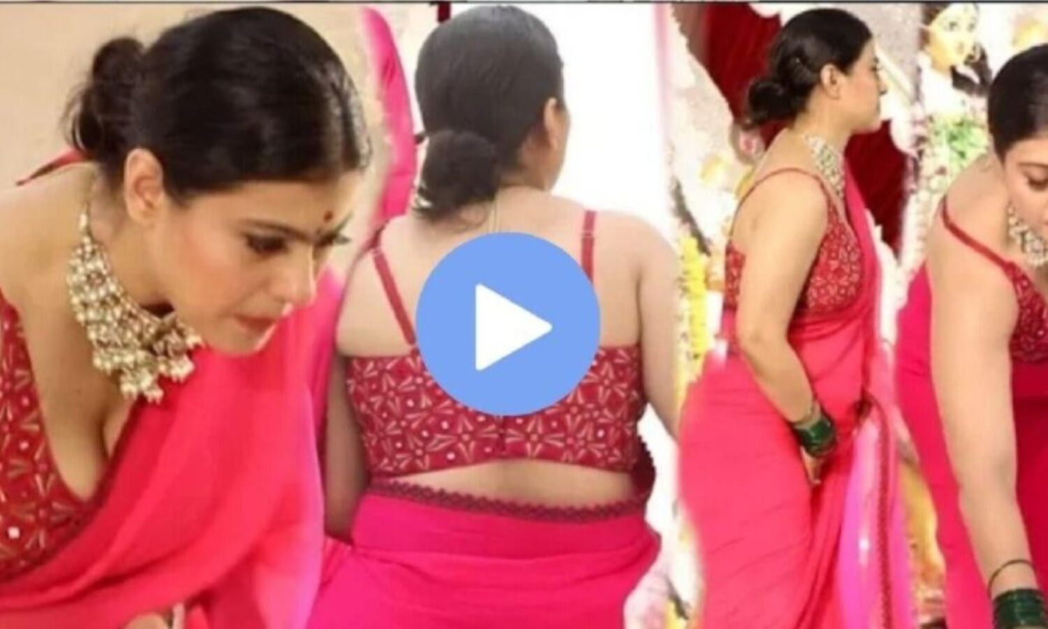 OMG!  Kajol’s sari cheated in live event, oops moment victim