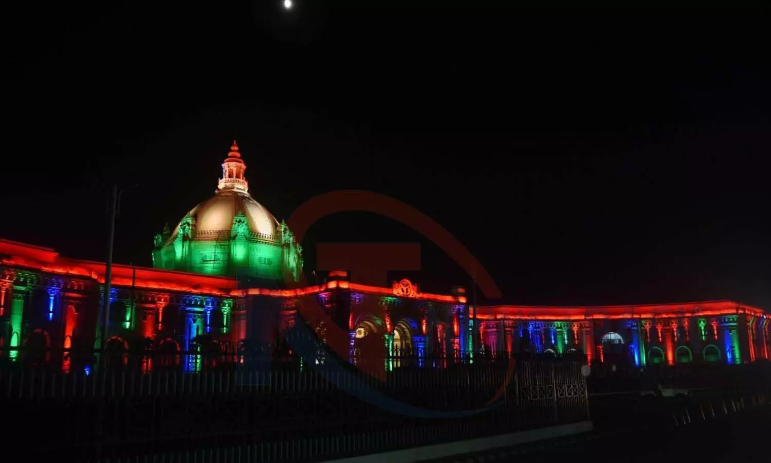 Assembly lit up with tricolor lights under the Amrit Festival of Independence: