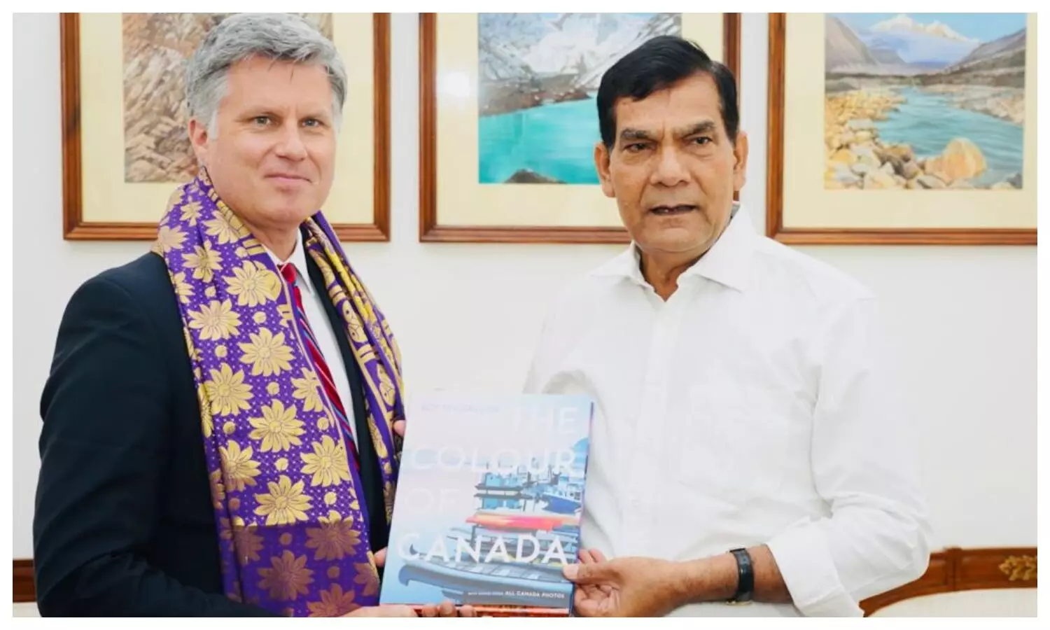 Canadian High Commissioner Cameron Mackay meets Minister AK Sharma in Lucknow