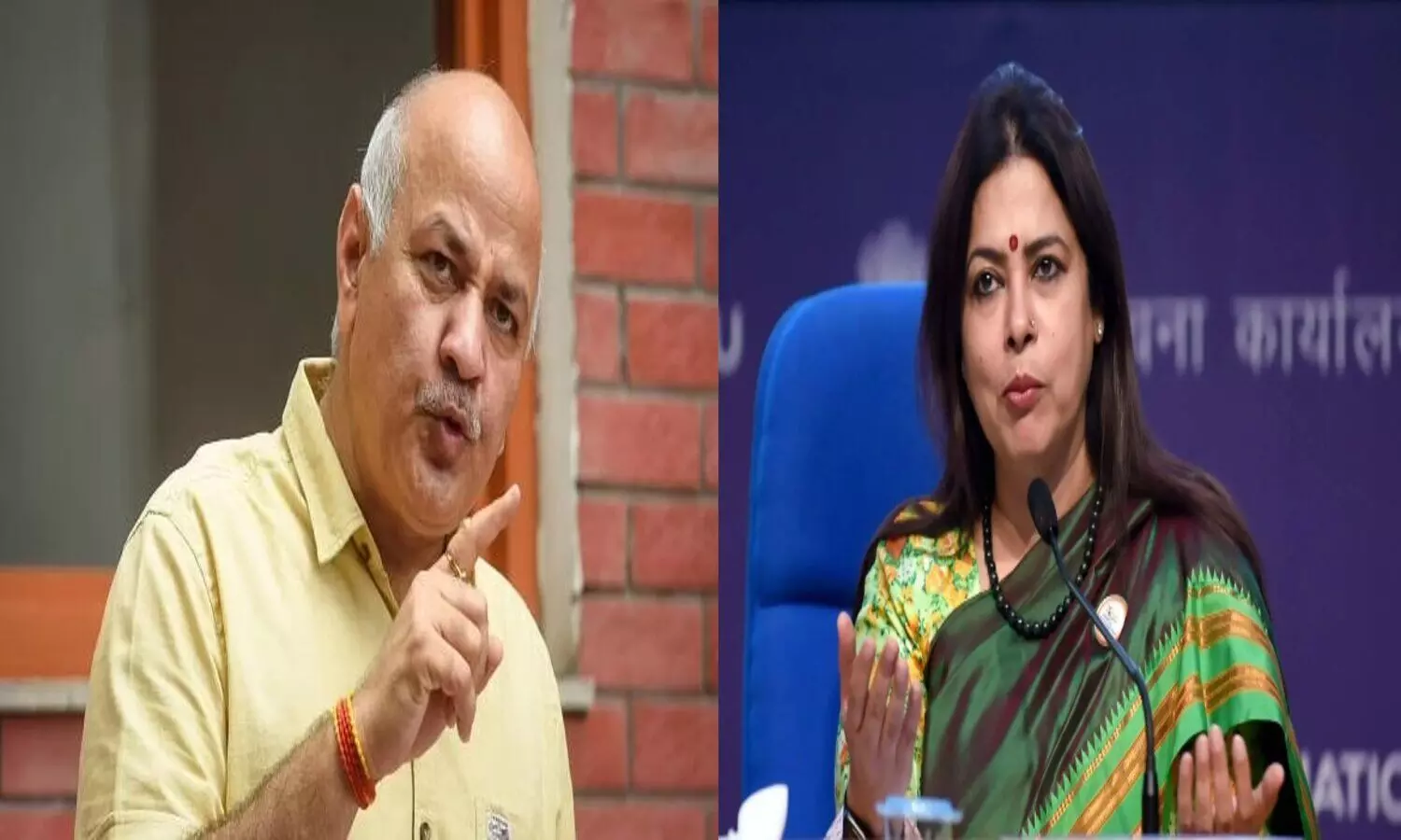 Manish Sisodia and Meenakshi Lekhi