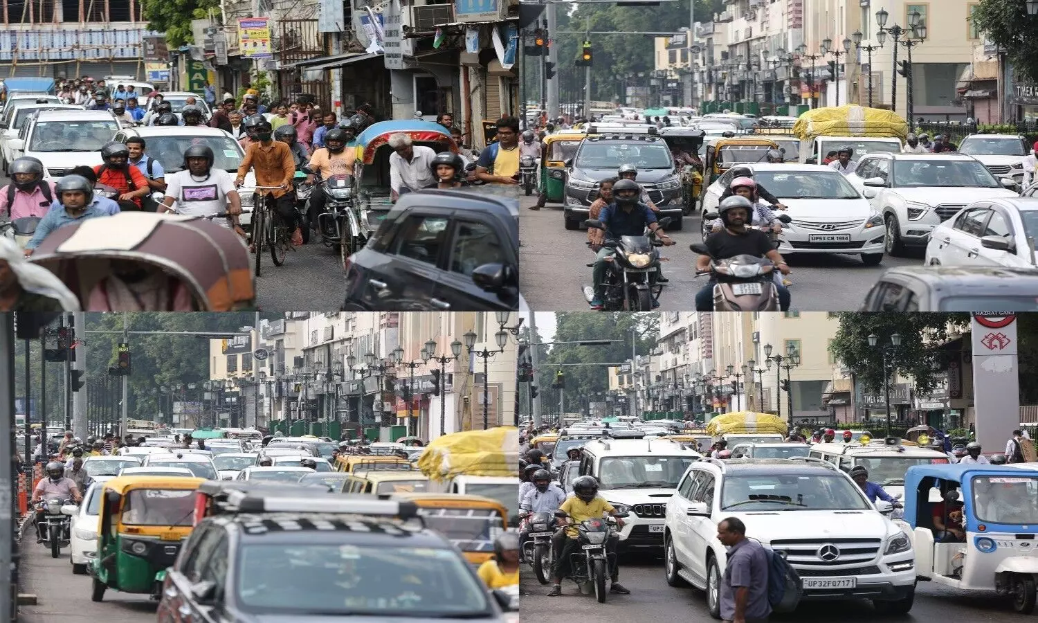 Road Jam In Lucknow traffic