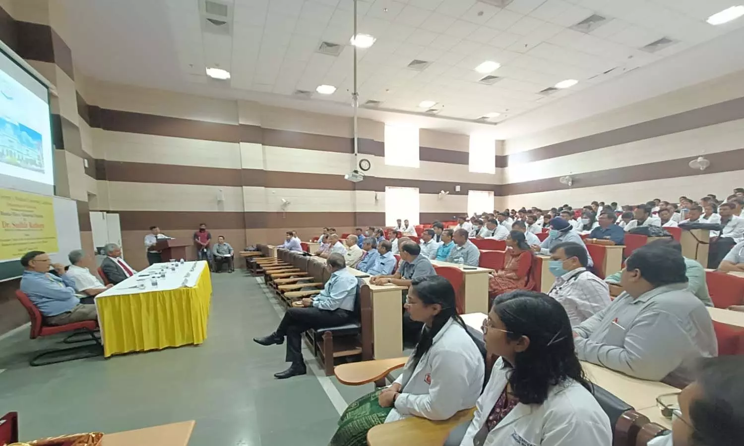 Dr. Sudhir Rathore explains how to prevent heart attack at Bhatia Mishra Memorial Oration at KGMU