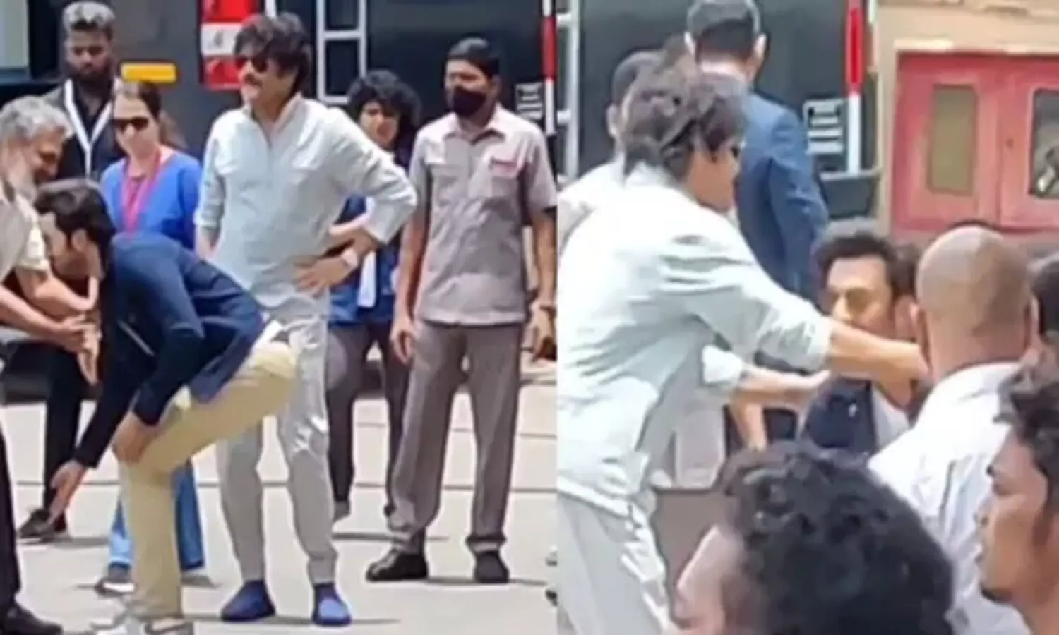 Ranbir Kapoor touches SS Rajamouli’s feet