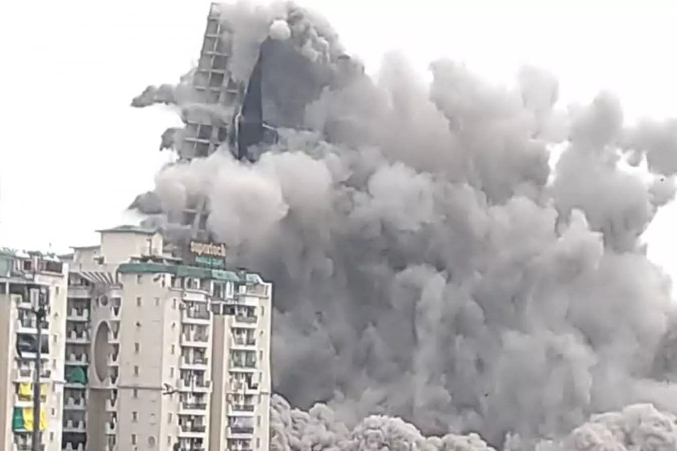 after supertech twin tower demolition people are worried about pollution and debris