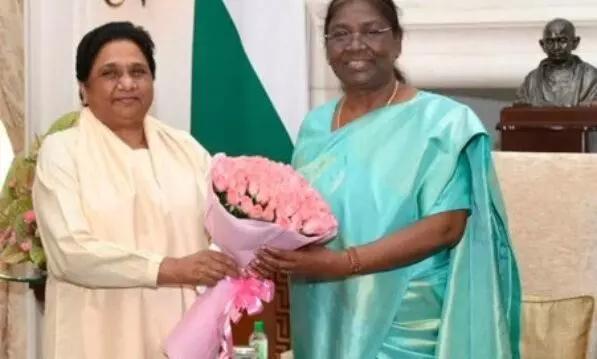 bahujan samaj party supremo mayawati meets president draupadi murmu