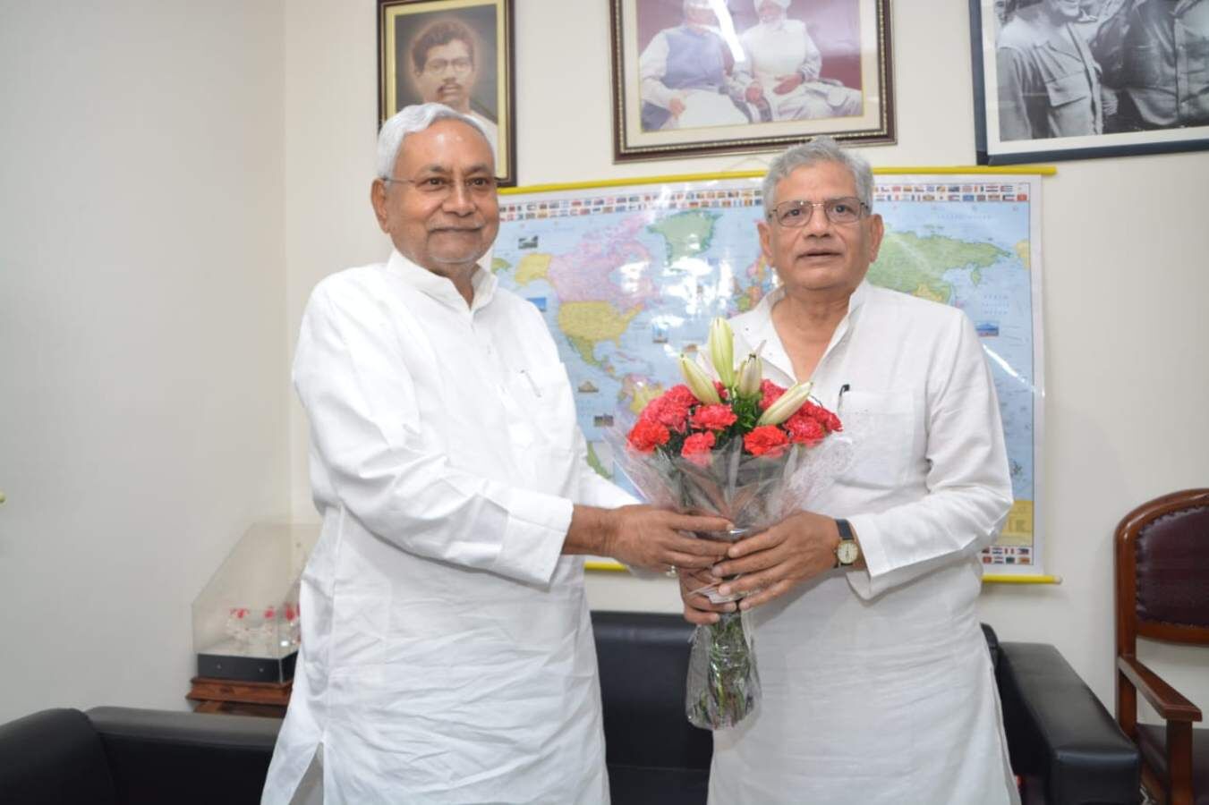 Nitish Kumar Delhi Visit: Bihar CM met CPM leader Sitaram Yechury, said on the post of PM – no such desire