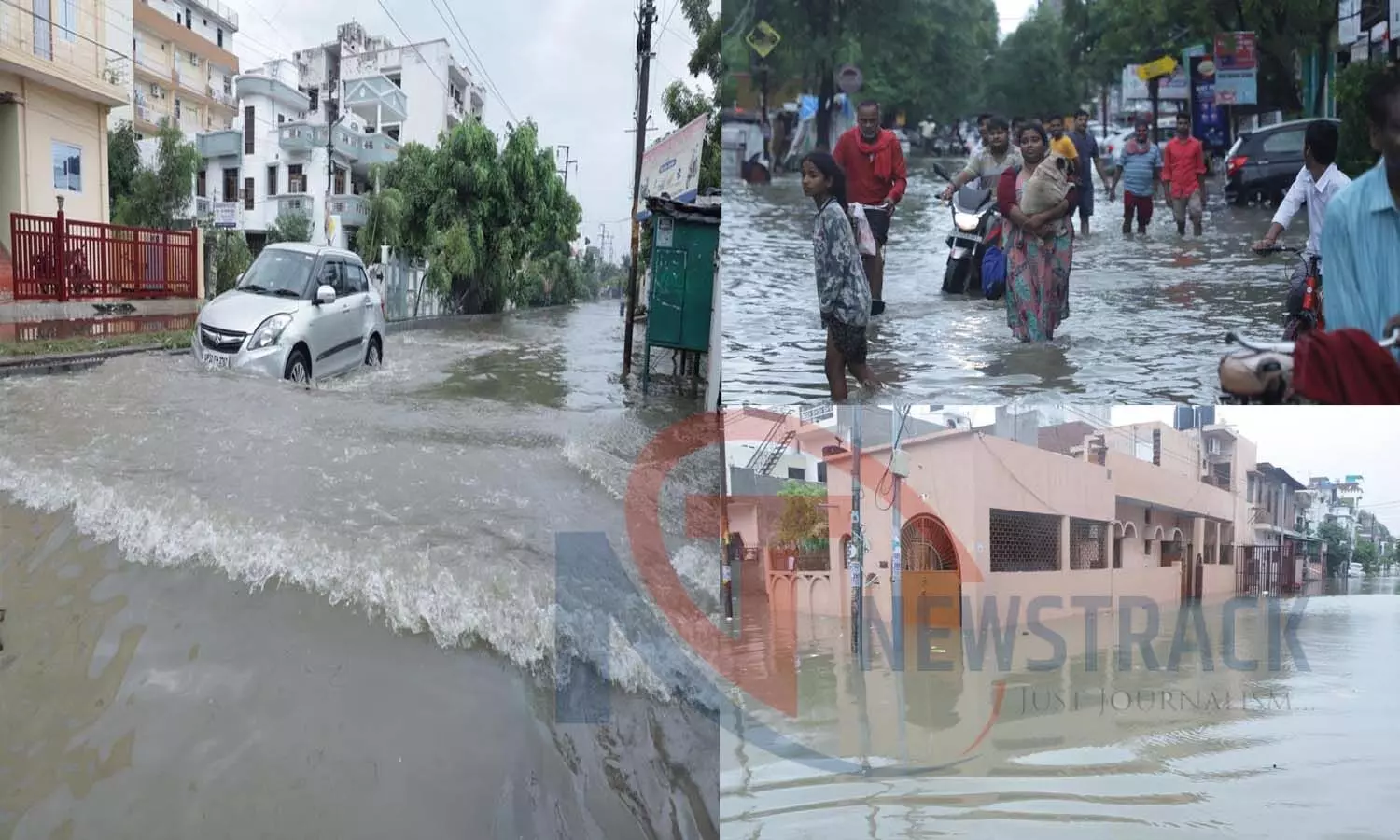Heavy waterlogging due to rain in Ashiana area of ​​Lucknow