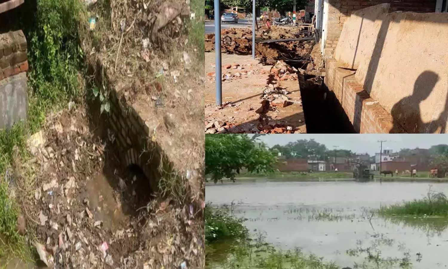 Lakhimpur Kheri: The removal of encroachment from the drains in Gola Gokaran Nath was done, did not get rid of water logging