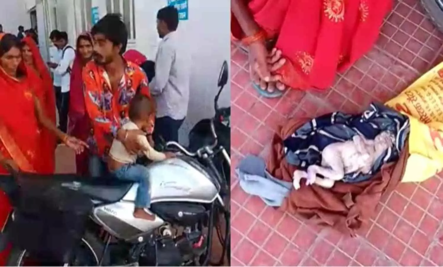 singrauli news denied ambulance father carries dead body of new born in bike in madhya pradesh