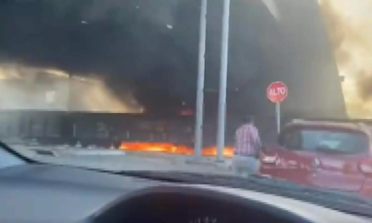 In Mexico City, an oil tanker collided with an overpass near the railway track, several houses were gutted