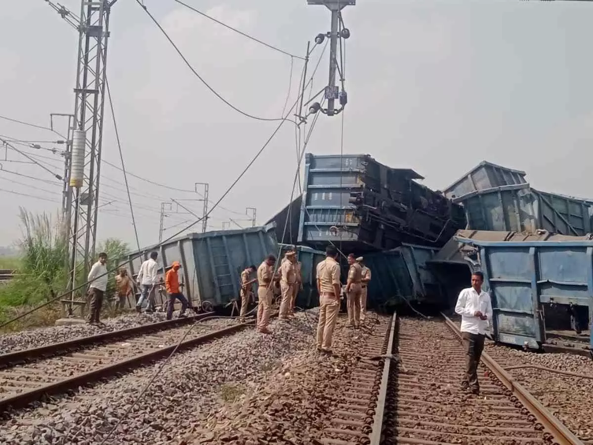 goods train derail near fatehpur uttar pradesh train service affected changed route many divert