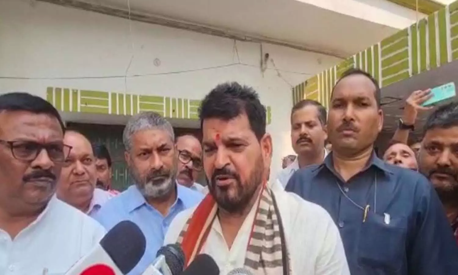 Barabanki: BJP MP Brij Bhushan Sharan Singh said today MLA and MP are touching the feet of officers