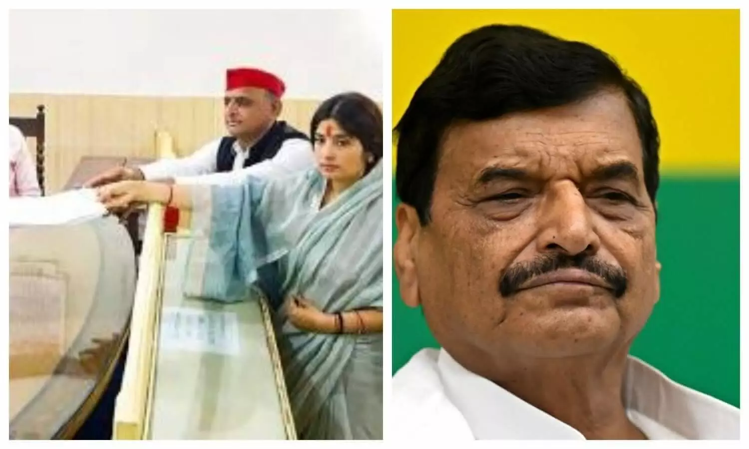 Mainpuri By Election Shivpal yadav made distance from Dimple yadav  nomination