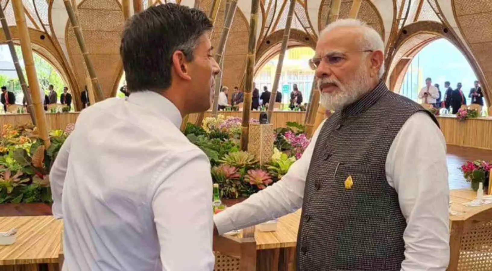 pm narendra modi meet with british pm rishi sunak during g 20 summit in bali indonesia