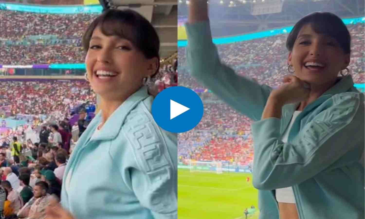 Nora Fatehi Video: Nora Fatehi did a great dance, the actress reacted after hearing her voice in the stadium