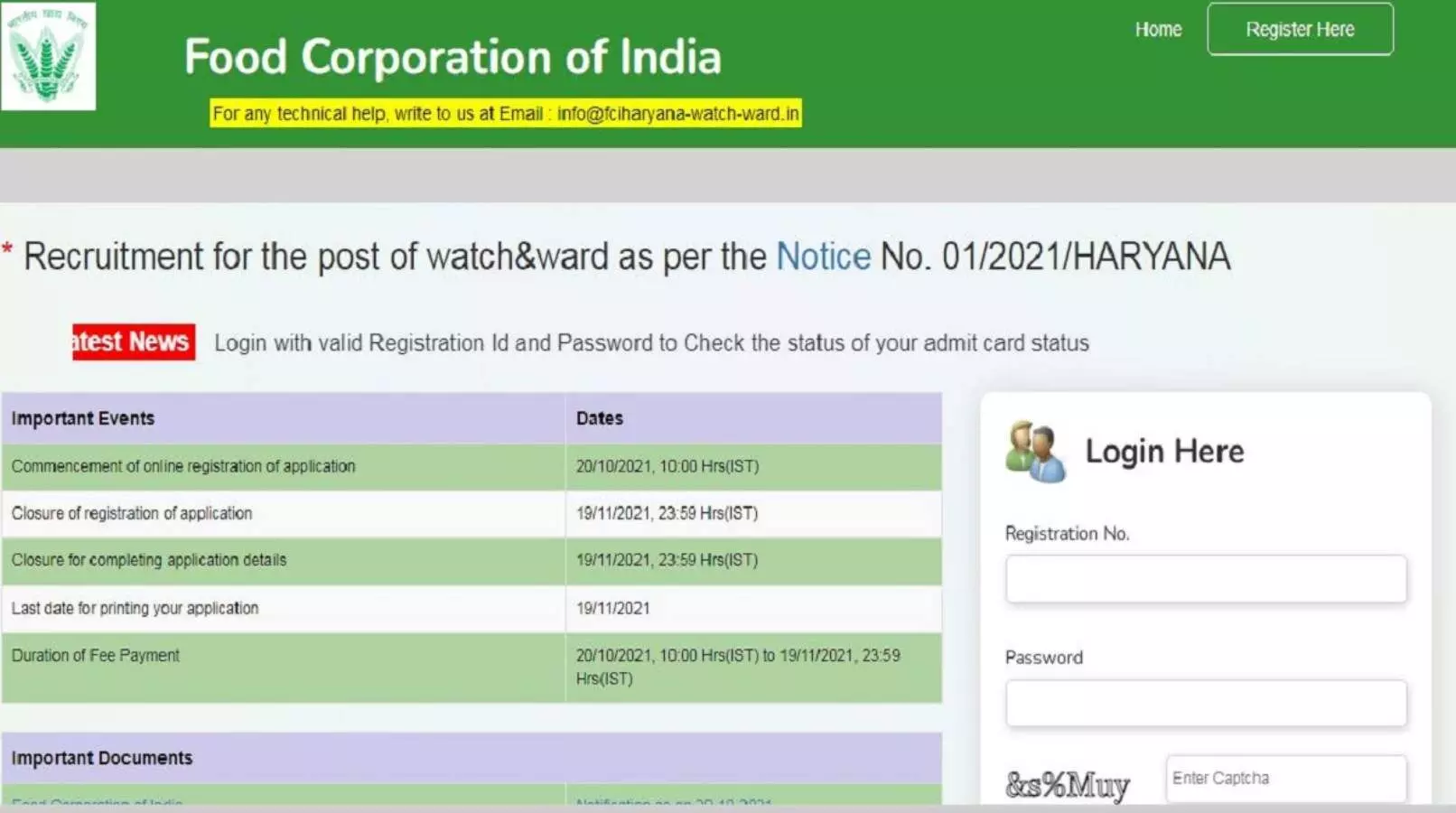FCI Manager Phase 1 Admit Card 2022 released today and download here