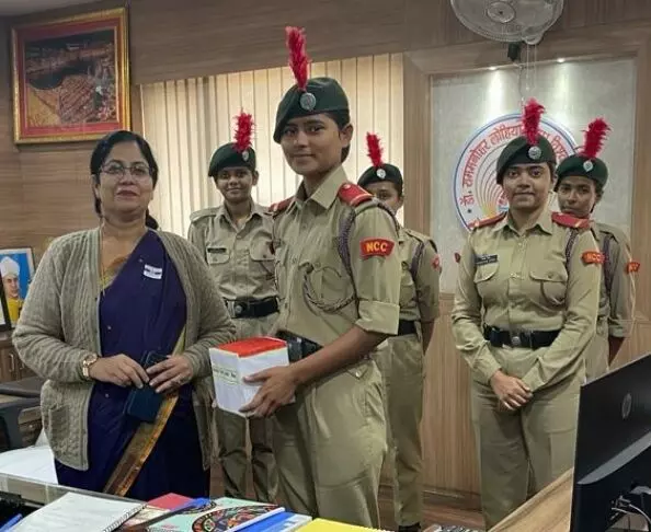 Armed Forces Flag Day celebrated by NCC Cadets at Avadh University in Ayodhya