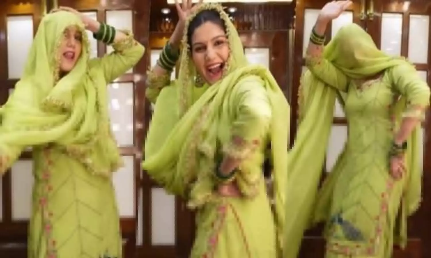 Sapna Choudhary ने चेहरे पर घूंघट डालकर किया डांस, वीडियो में मदमस्त कमर मटकाती नजर आई सपना