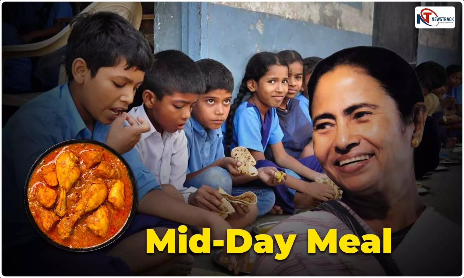 Students get Chicken in Mid Day Meal