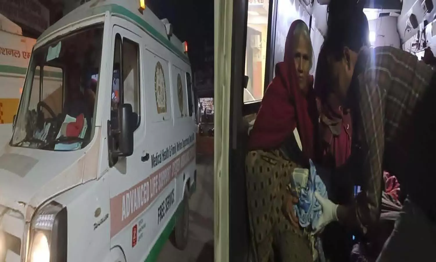 Pregnant woman normal delivery inside an ambulance in Mahoba, doctors referred her as serious