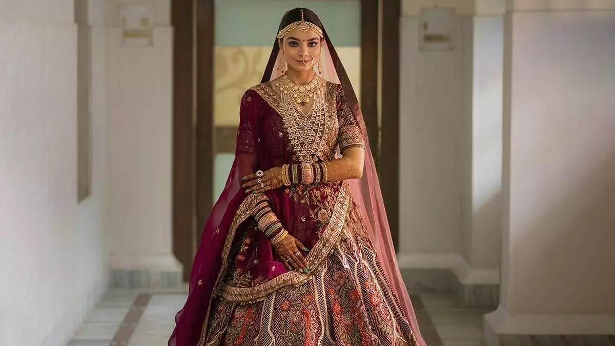 Jacquard Wedding Wear Trendy Lehenga Choli at Rs 1450 in Surat | ID:  23799195791