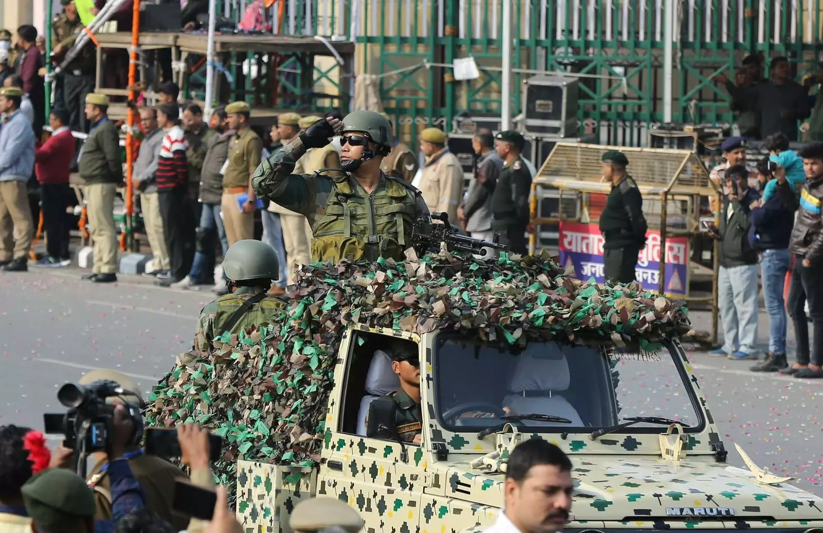 lucknow republic day parade rehearsal (Photo: Ashutosh Tripathi, Newstrack.com) 