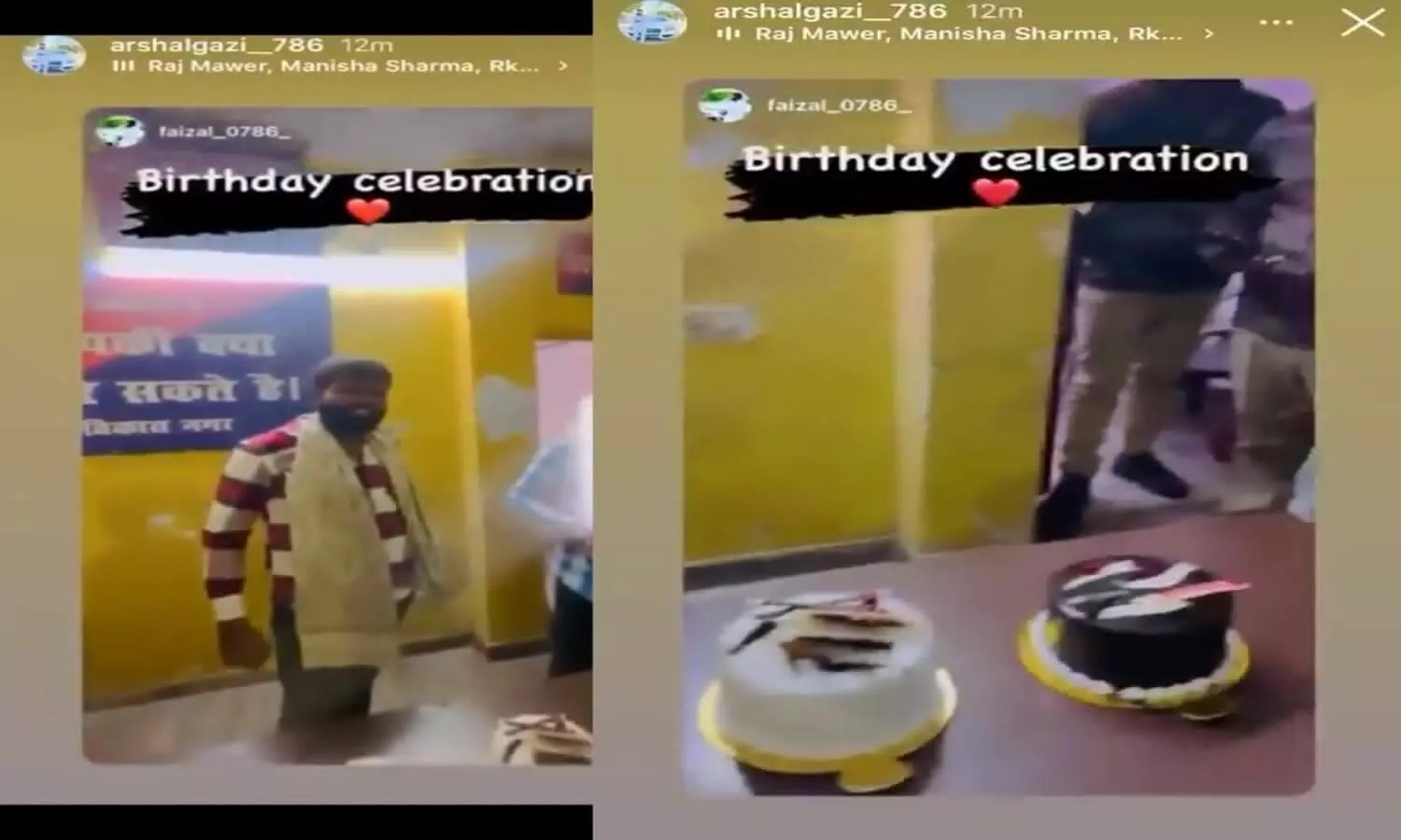 criminal birthday celebration in police station