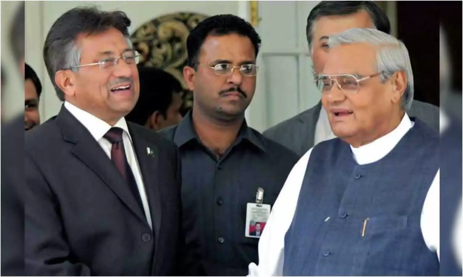 Pakistan Former president Pervez Musharraf with Atal Bihari Vajpayee