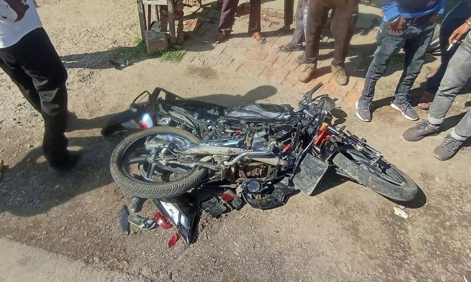 Truck collided with retired BDOs bike on the highway in Jalaun