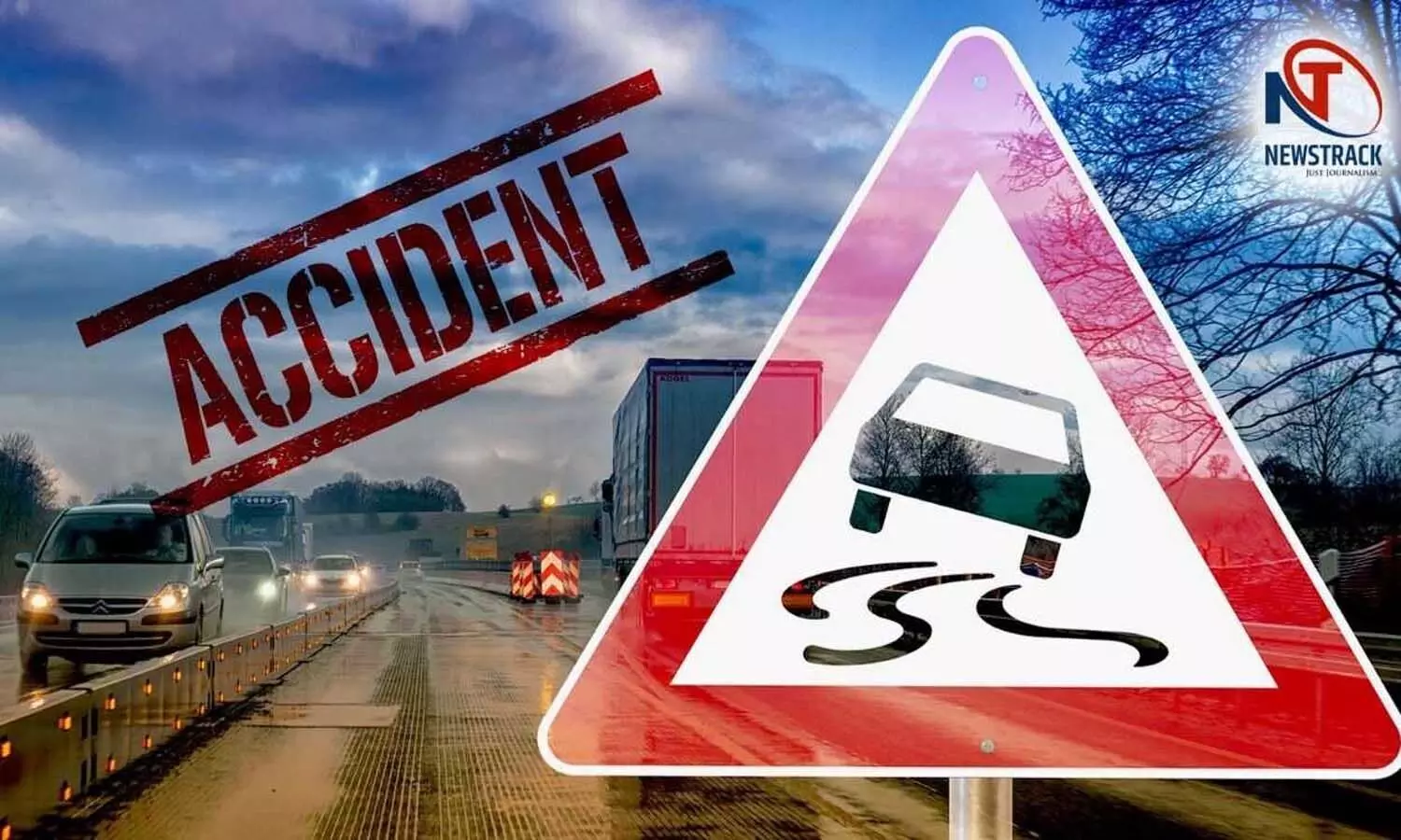 Tragic death of truck driver in road accident, accident happened while changing tire of truck