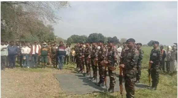 indian army soldier funeral in banda