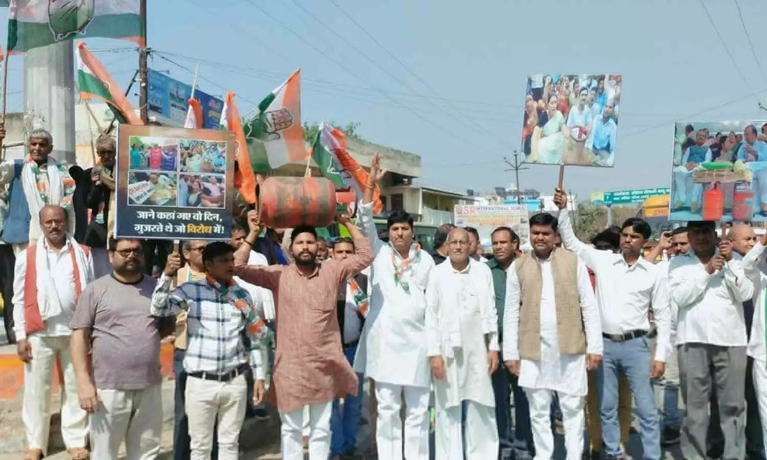 Congress Protest On Gas Cylinders Price Hike