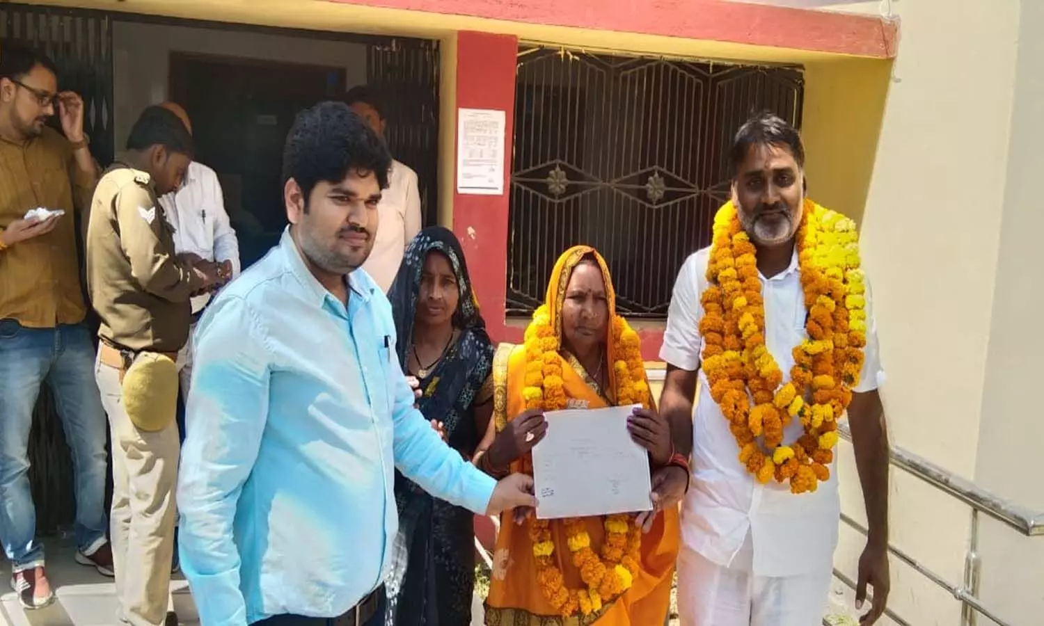 Amrita Devi elected in the by-election, became the village head of Baripur